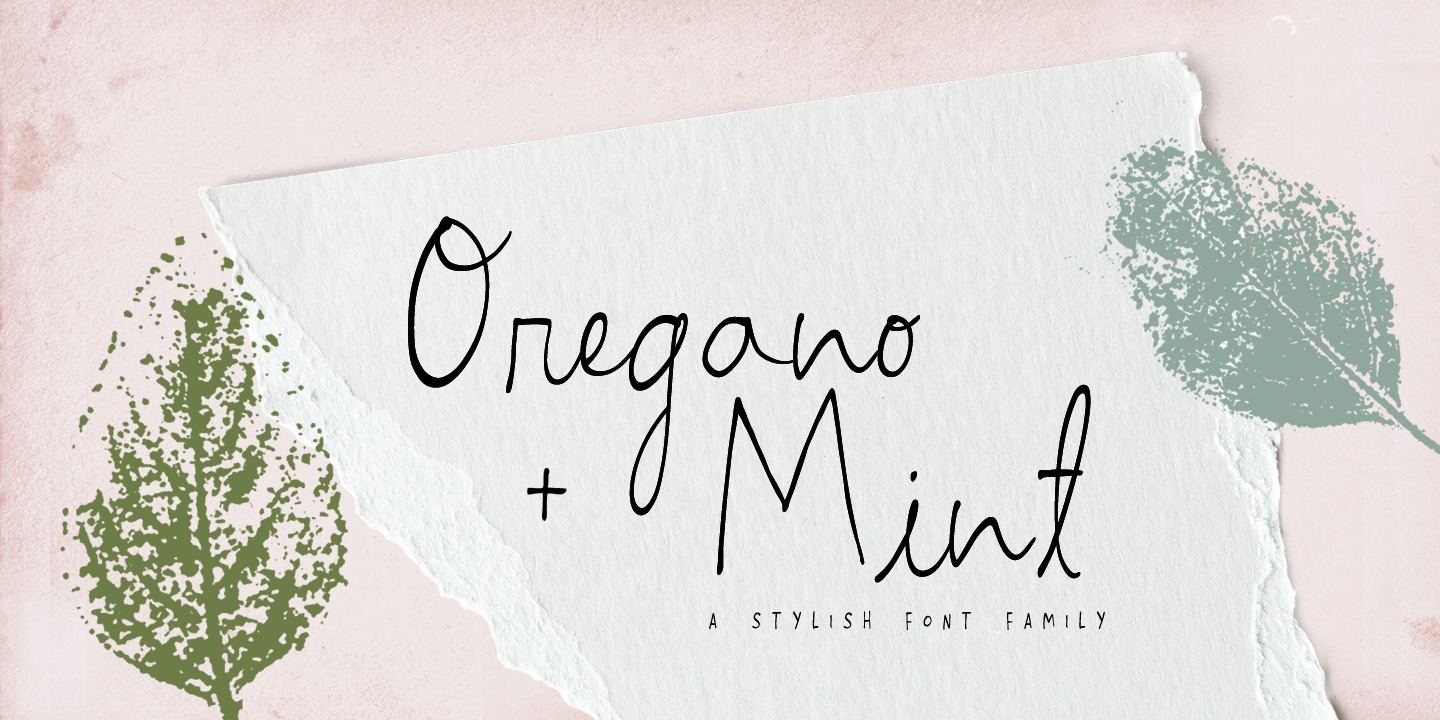 Beispiel einer Oregano & Mint-Schriftart